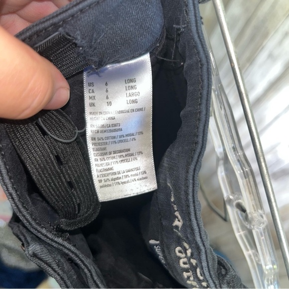 American Eagle Super Stretch X4 High Rise Jegging Black Long - Picture 7 of 7